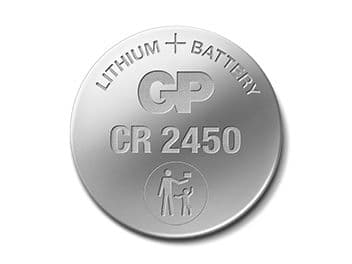 GP knappcellsbatteri litium CR2450 säkerhetsförsegling 2-pack