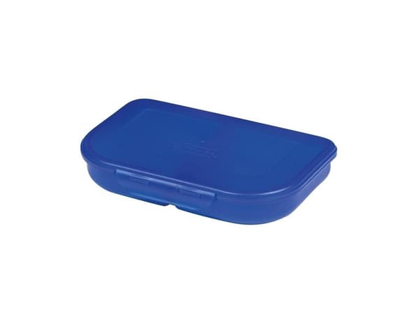 Herlitz matboks blå 23x15,5x4cm 2 stk. trykk lukking