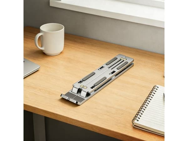 Wozinsky WDCX-X8S Foldable Adjustable Laptop Stand - Silver