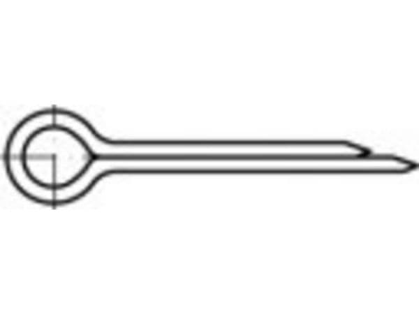 TOOLCRAFT DIN 94 A 4 splinter dimension: 2,5 x 25 (100 st.) 25 mm