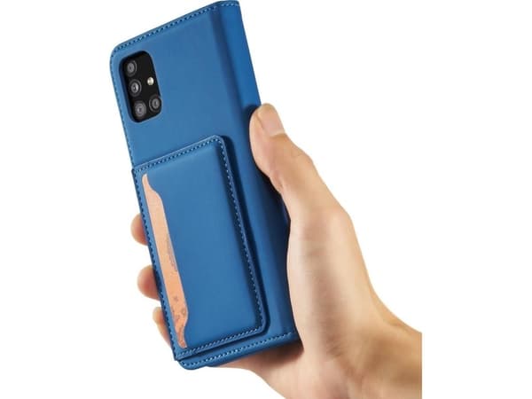 Magnetiskt korthållarefodral för Samsung Galaxy A13 5G blå
