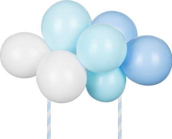 Ballongkaketopper blå 29 cm 33023