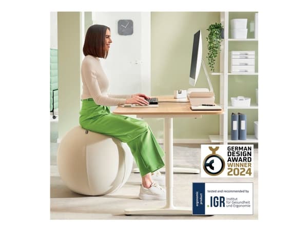 Leitz Ergo Active - Kulestol - ergonomisk - stofftrekk - grå