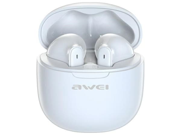 AWEI T68 ENC Bluetooth 5.3 TWS-hörlurar, vit