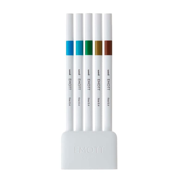 Emott fineliner 5 st ass. litet bord stativ set 4