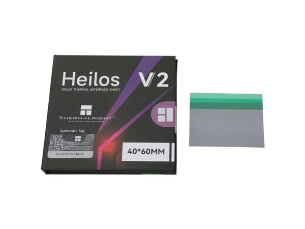 Thermalright HEILOS 40X60X0.25MM V2, Termisk kudde, Grå, 8,5 W/m-K, CPU, Processor, 60 mm