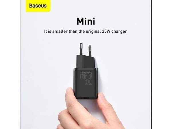 Baseus TZCCSUP-L01, inomhus, AC, USB, 1 m, Svart