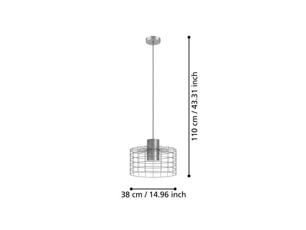 EGLO MILLIGAN PENGEL E27 Ø380 SINK