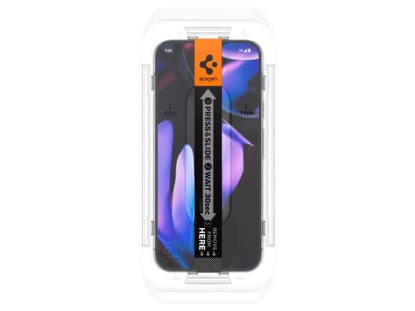 Spigen GLAS.tR EZ Fit, Google, Pixel 9/Pixel 9 Pro, musta, 2 kpl