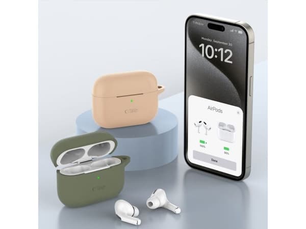 Tech-Protect silikonfodral Apple AirPods Pro 1/2 - kaffe latte