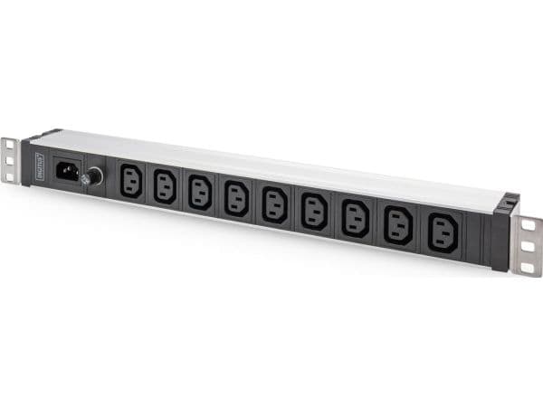 DIGITUS PDU 1U 9xC13 utganger 230V/10A sort