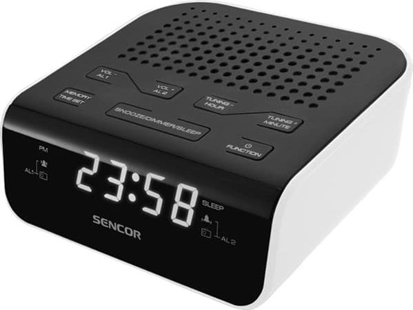 Sencor SRC 136 WH - Klokkeradio - hvit