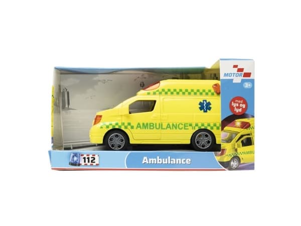 Ambulanse 12,5 cm m/ lys og lyd