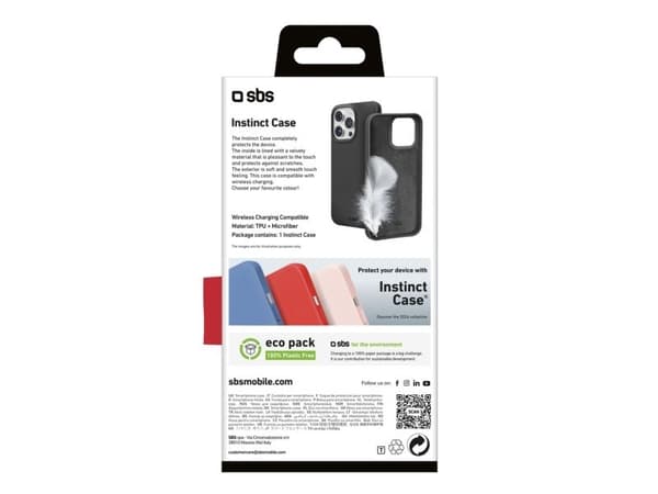 SBS Instinct-deksel for iPhone 16 Pro - svart