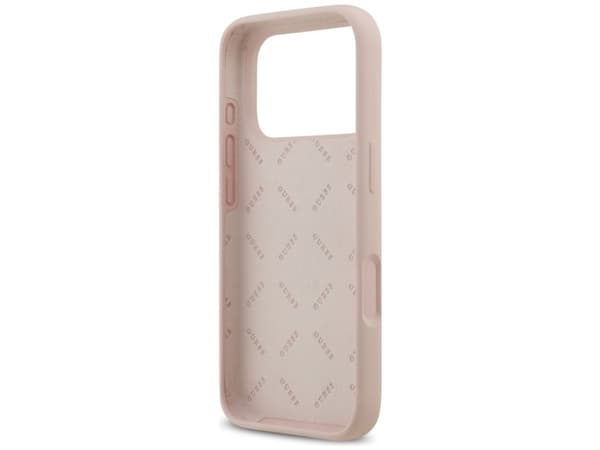 Guess Silicone Big 4G Script Case for iPhone 17 Pro - Pink