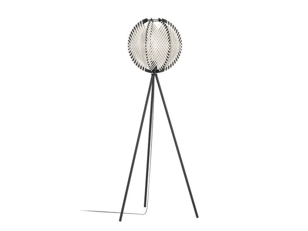 EGLO WAVERTON gulvlampe H1430 E27 sort/tre/hvit