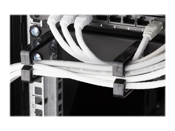 DELTACO 19-3 - Kabelstyringspanel - 1U - 19"