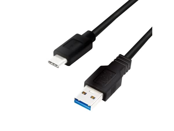LogiLink CU0171, 3 m, USB A, USB C, USB 3.2 Gen 2 (3.1 Gen 2), 5 Gbit/s, Sort