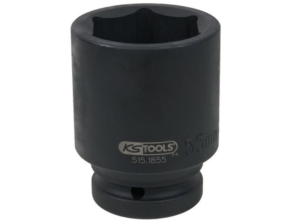 KS Tools 515.1855, Kraftpipe, Sort, 1 hoder, 1", Metrisk, 55 mm