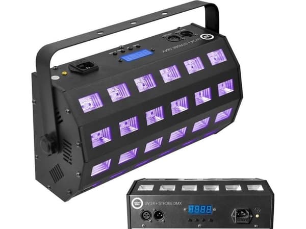 LIGHT4ME UV 24 + STROBE DMX reflektor ultraviolett stroboskop LED-effekt
