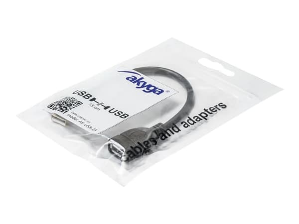 Akyga AK-USB-23 - USB-sovitin - USB (han) til USB (hun) - 15 cm - lajittelu - lajittelu