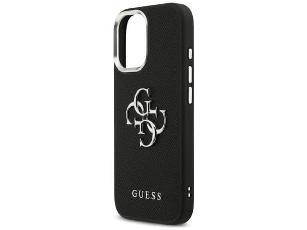 Deklas Guess Grained Big 4G Classic logg-etui til iPhone 17 - svart