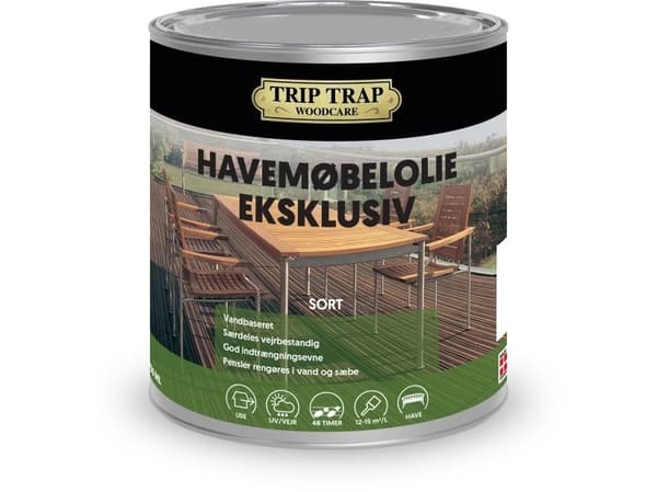 Trip Trap Puutarhakalusteöljy Exclusive, musta