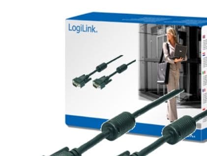 LogiLink CV0017, 15 m, VGA (D-Sub), VGA (D-Sub), Sort, Hanstik/Hanstik, RoHS