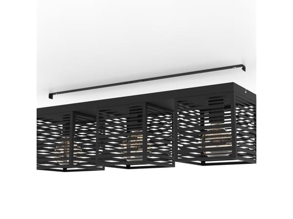 EGLO PIEDRITAS LOFT 3XE27 730X180 SORT