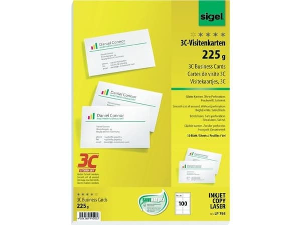 Sigel LP795, 55 mm, 85 mm, 100 kpl, 10 arkkia