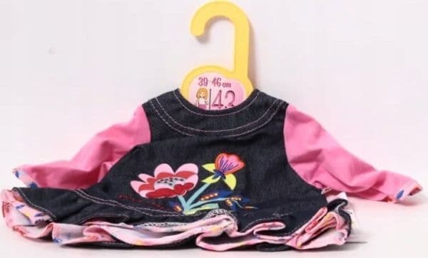 DUKKETILBEHØR - DOLLY MODA JEANS KJOLE 43 CM