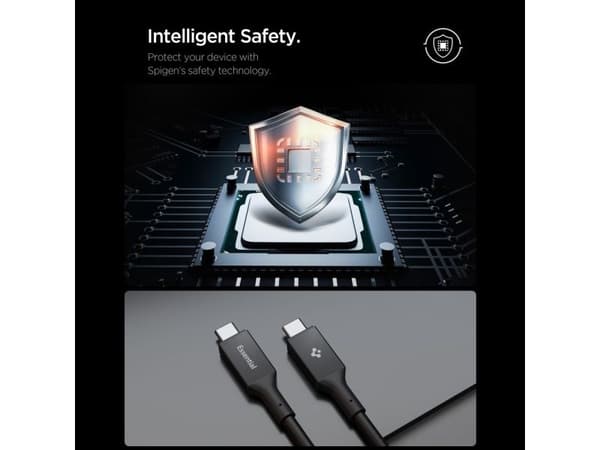 Spigen EB10020CC USB-C-kabel 100W 200cm - svart