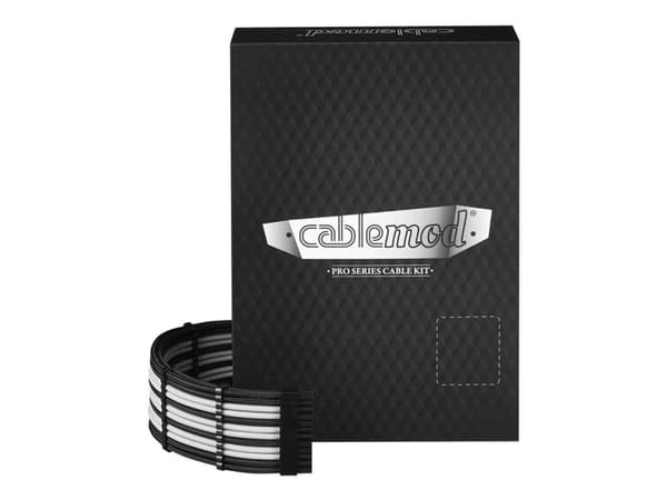 CableMod PRO Series ModMesh C-Series RMi & RMx Cable Kit - Strømkabelsett - formstøpt - hvit