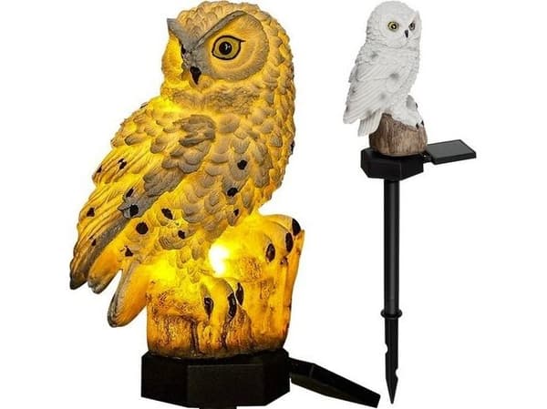 Solcelle havelampe – ugle Gardlov 23847
