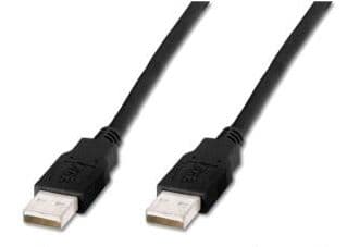 Mercodan AK-300101-010-S, 1 m, USB A, USB A, Uros/uros, Musta