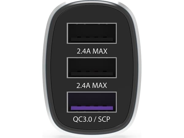 KRUX 3x USB QC 3.0 biloplader