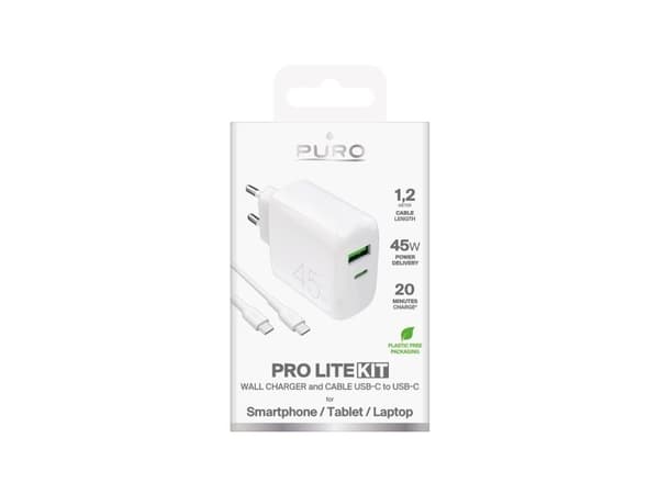 PURO PUTCUSBAC45WDYKCCWHI, inomhus, AC, 1,2 m, Vit