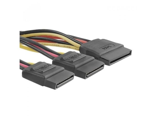 Qoltec - Strøm-splitter - SATA strøm (hun) til SATA strøm (hun) - 50 cm