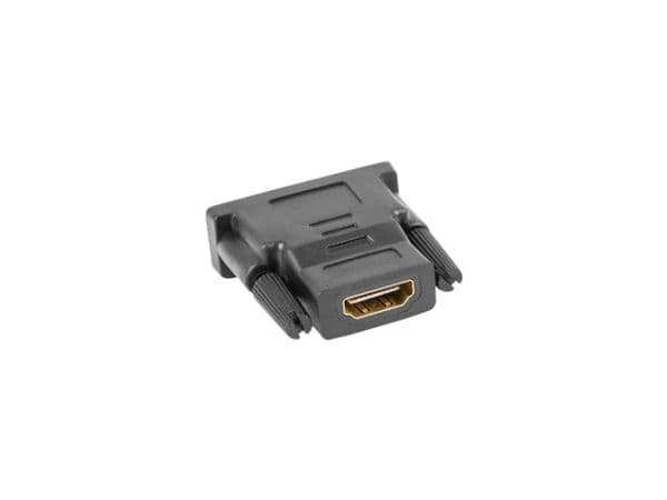 Lanberg - Videoadapter - dobbeltlink - DVI-D han til HDMI hun - sort - tommelskruer, 1080p support