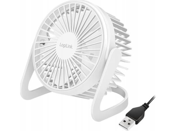 ZUB Logilink USB-fläkt 12,7 cm vit