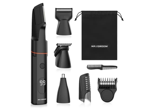 MAXGROOM LK-881 multifunksjonell trimmer med utskiftbare tupper - svart