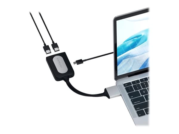 Satechi ST-TCDHAS - Videoadapteri - HDMI hun til USB-C han - 16 cm - sølv - 4K-tuki