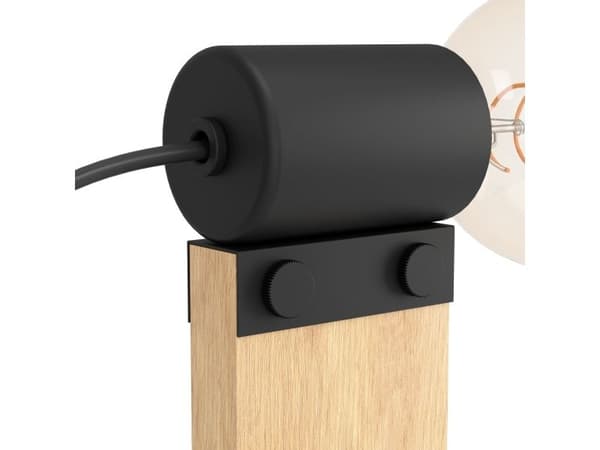 EGLO BAILRIGG TL E27 sort/natur FSC