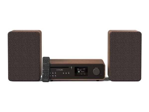 Pure Classic Stereo - Lydsystem - 100 watt (Total) - kaffe svart, valnøtt