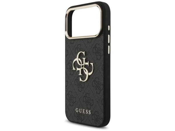 Guess 4G Big 4G Classic Logo-etui til iPhone 17 Pro Max / 18 Pro Max – svart og gull