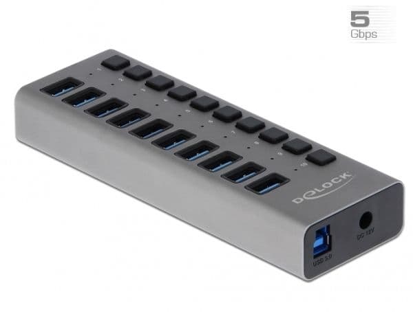 Delock - Hub - 10 x SuperSpeed USB 3.0 - stasjonær