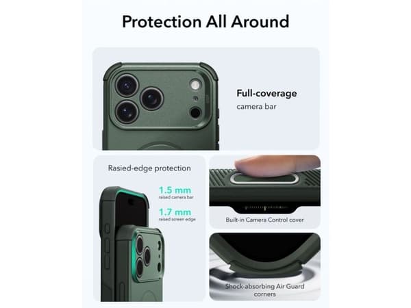 ESR CYBER TOUGH MAGSAFE IPHONE 17 PRO / 18 PRO GREEN