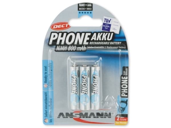 ANSMANN - Batteri AAA - NiMH - (oppladbart) - 800 mAh