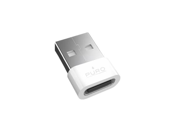 USB-adapter Puro USB-C til USB-A - hvit
