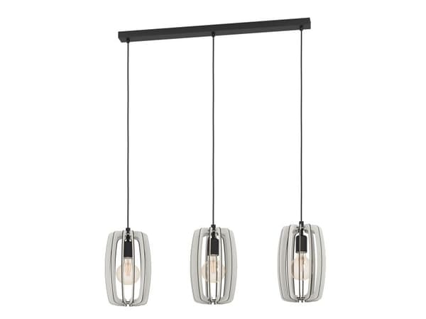 EGLO BAJAZZARA langbordlampe 3L E27 sort/sand